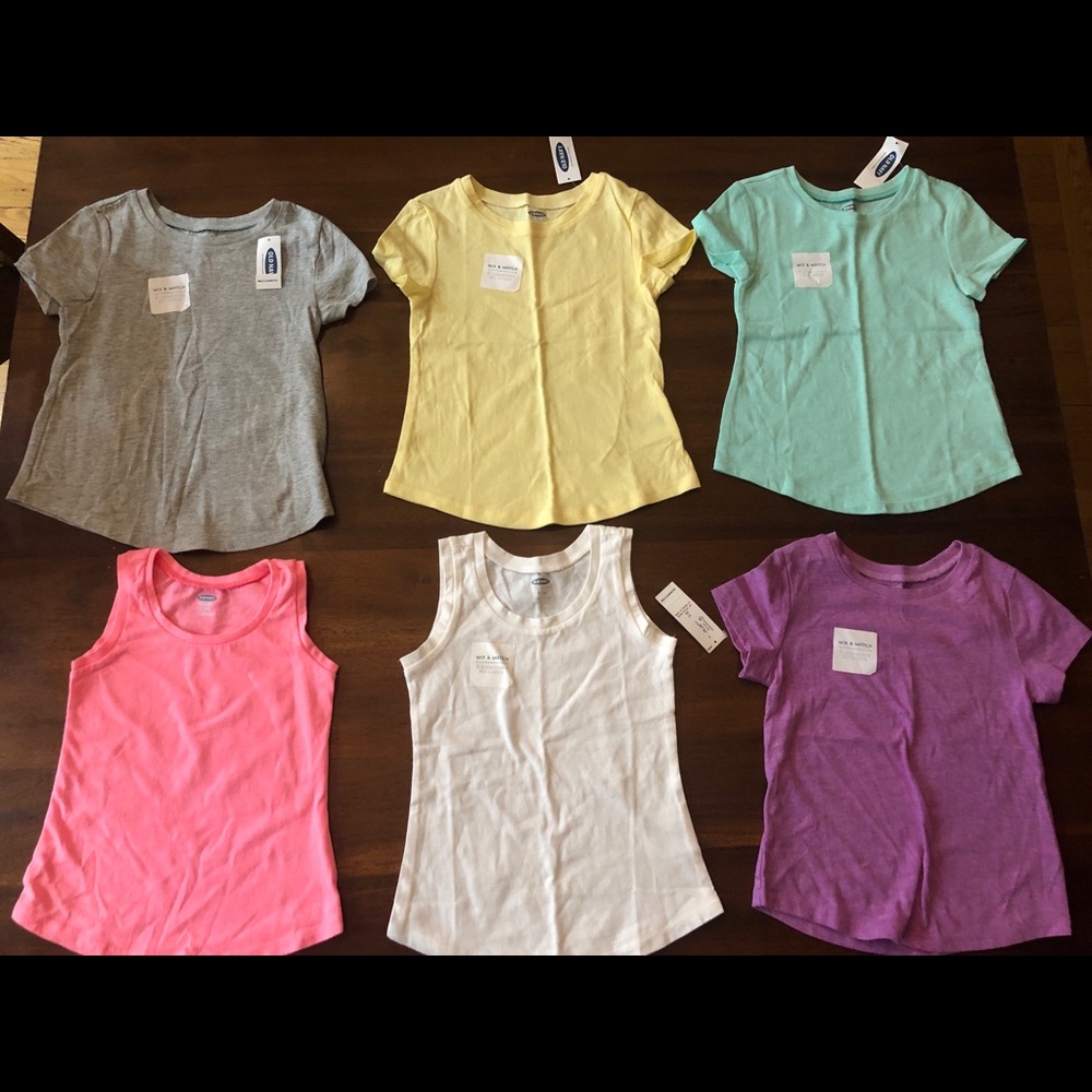 6 Brand New Old Navy 3T Girls Shirts/Tank Tops.